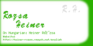 rozsa heiner business card